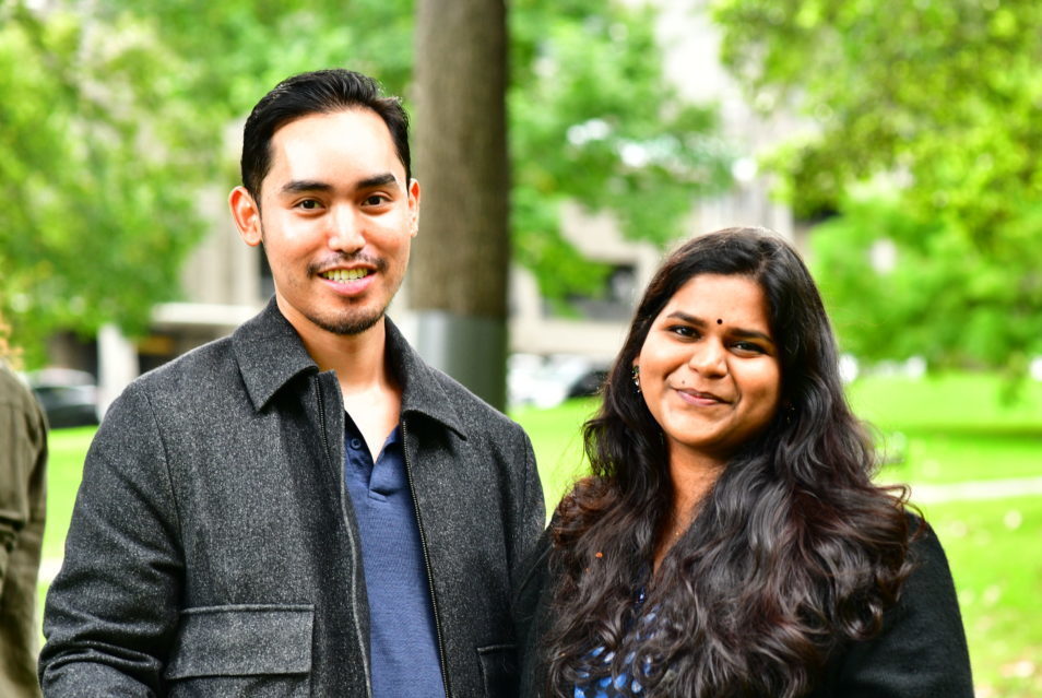 Matrak team members Aleczander and Divya